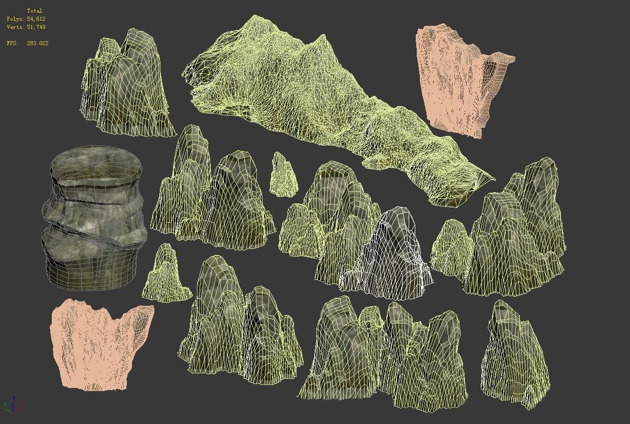 Journey to the West - Mountain Terrain 3D model_3