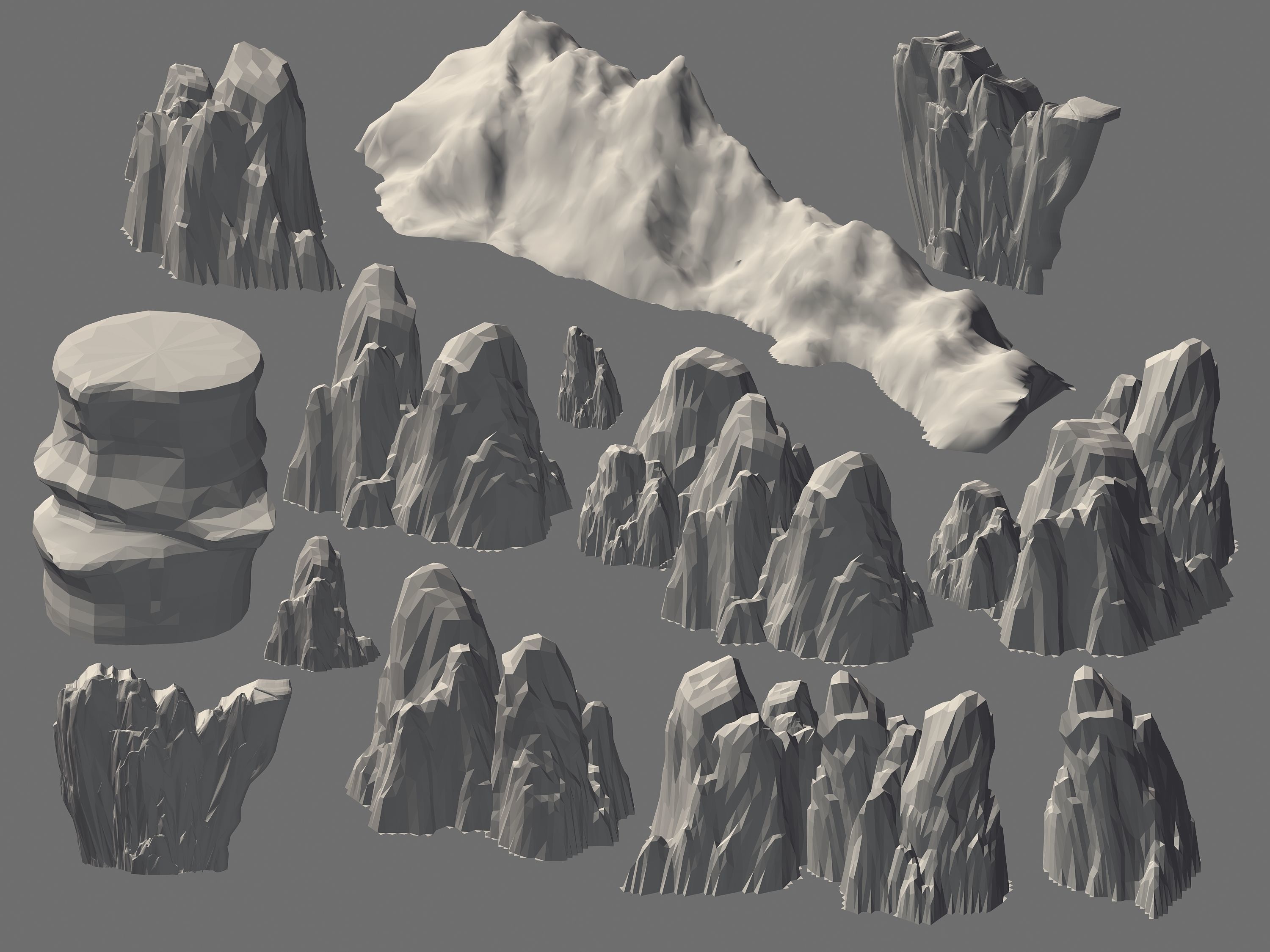 Journey to the West - Mountain Terrain 3D model_1