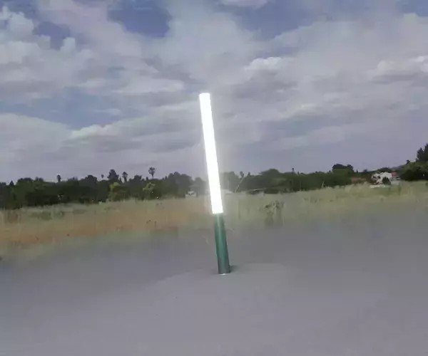 Low-Poly Moss Green Light Column 28 - Street Light Set-9