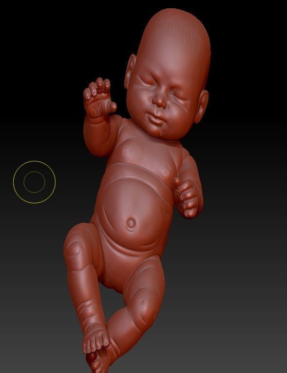 baby 3D print model in air 3D print model_1