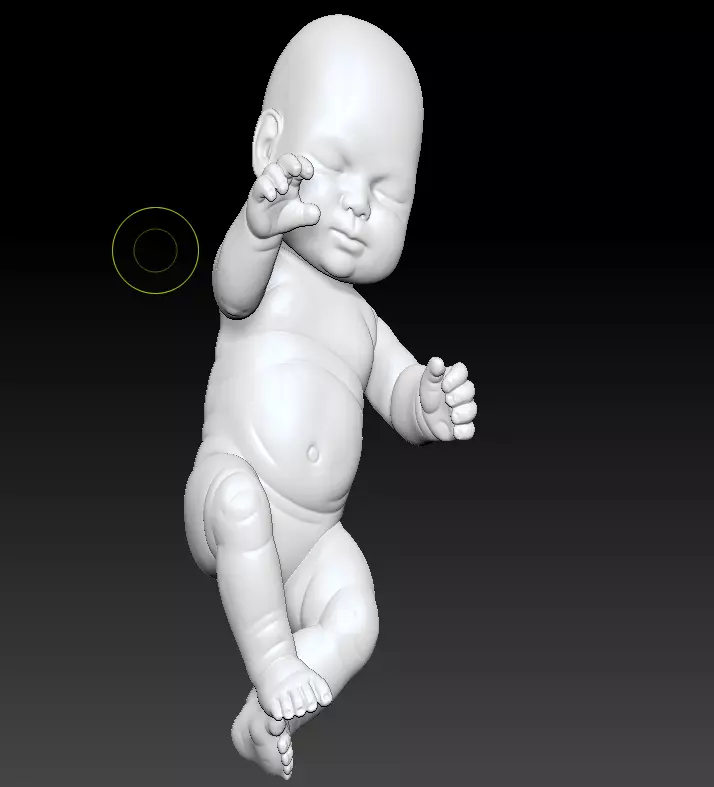 baby 3D print model in air 3D print model_0