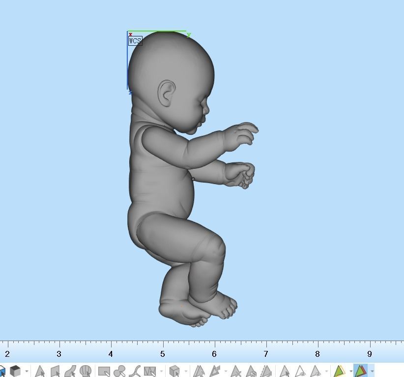 baby 3D print model in air 3D print model_4