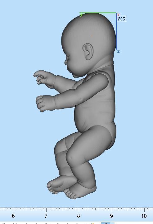 baby 3D print model in air 3D print model_5