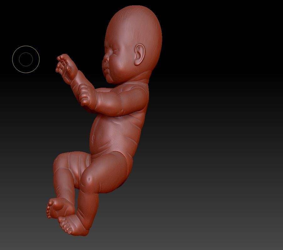 baby 3D print model in air 3D print model_2