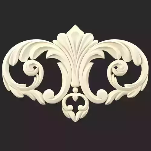 Decorative mirror carving 3d model