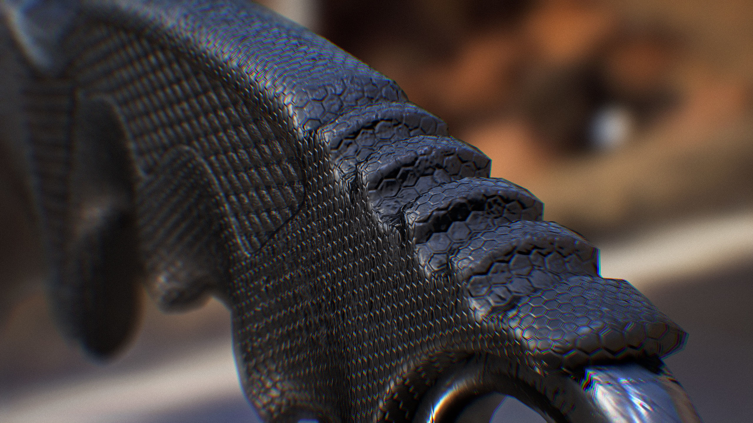 Karambit knife with blade Low-poly 3D model_6