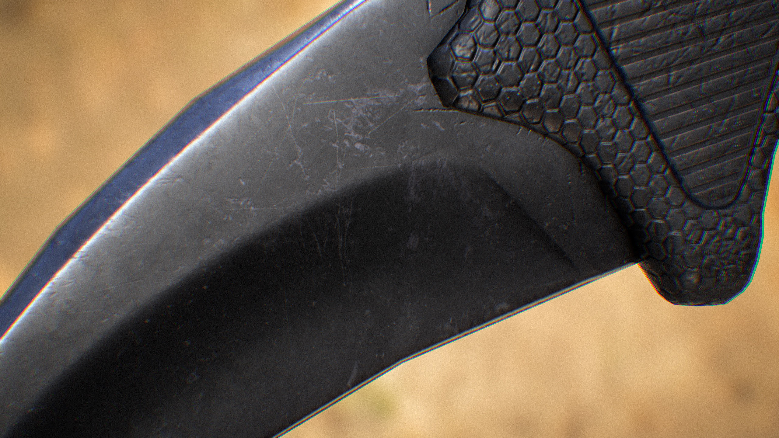 Karambit knife with blade Low-poly 3D model_2