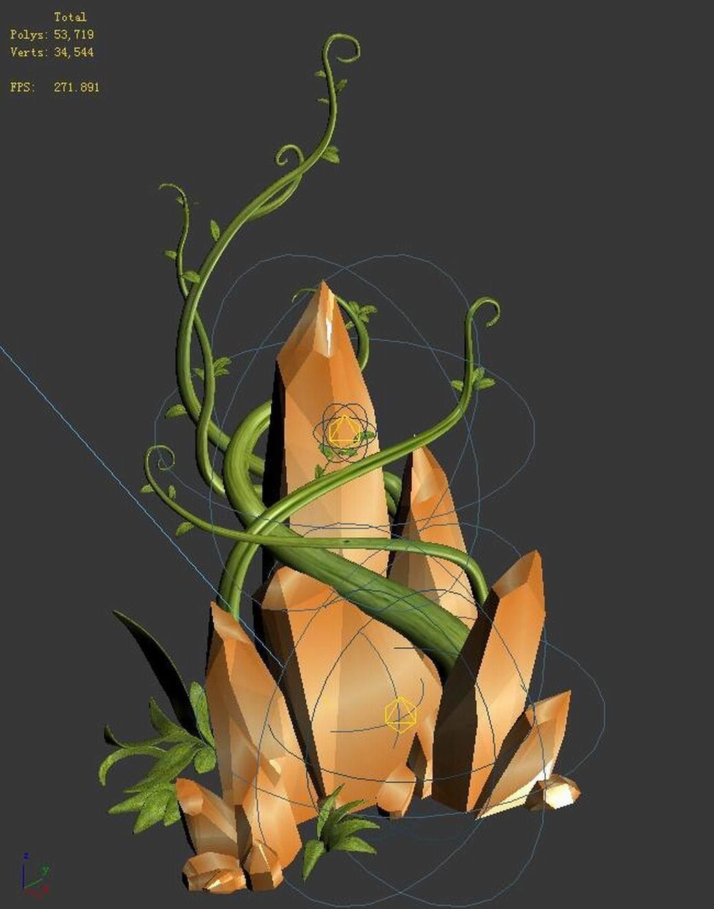 Vampire - Plant Crystal 01 3D model_3