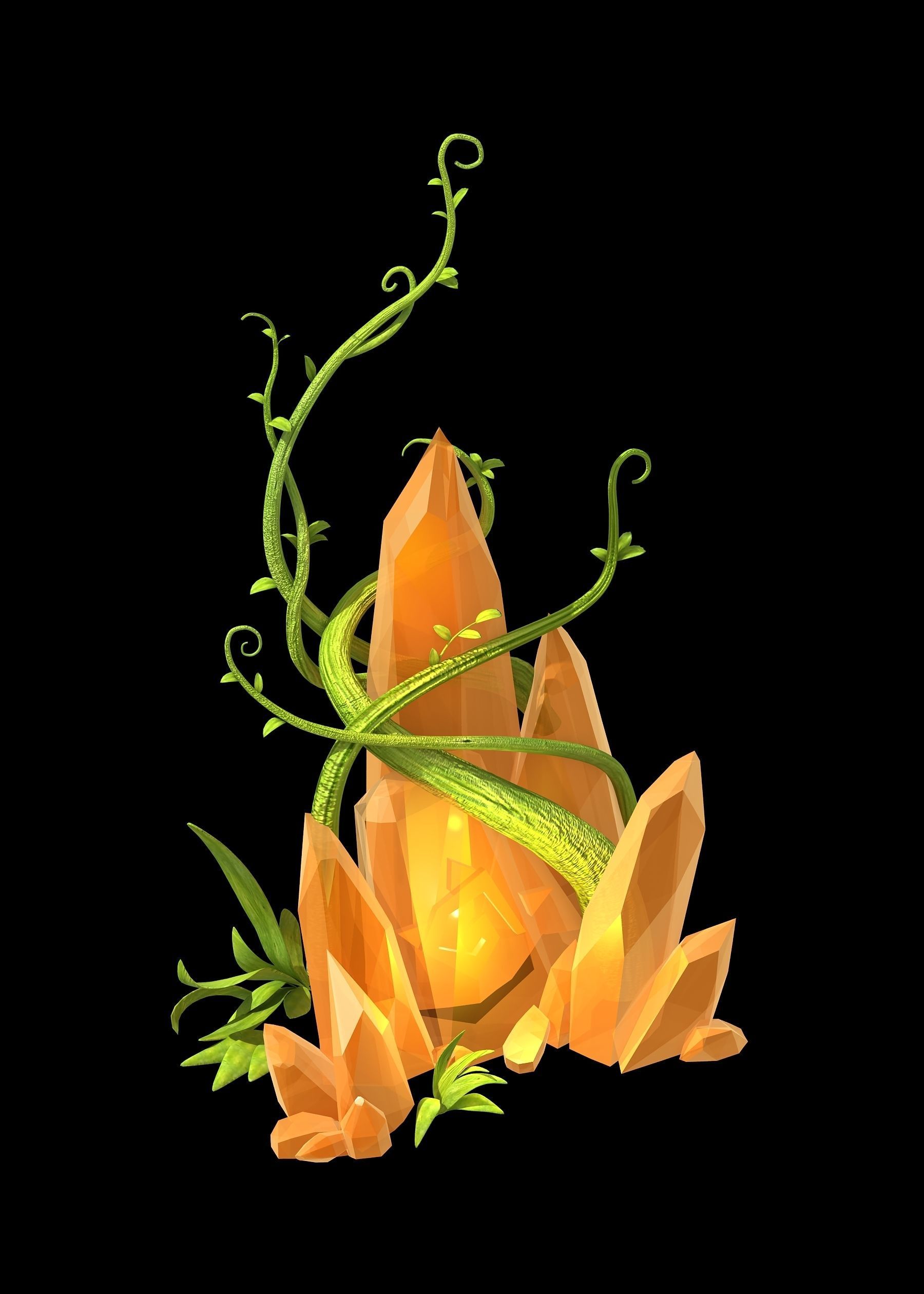 Vampire - Plant Crystal 01 3D model_1