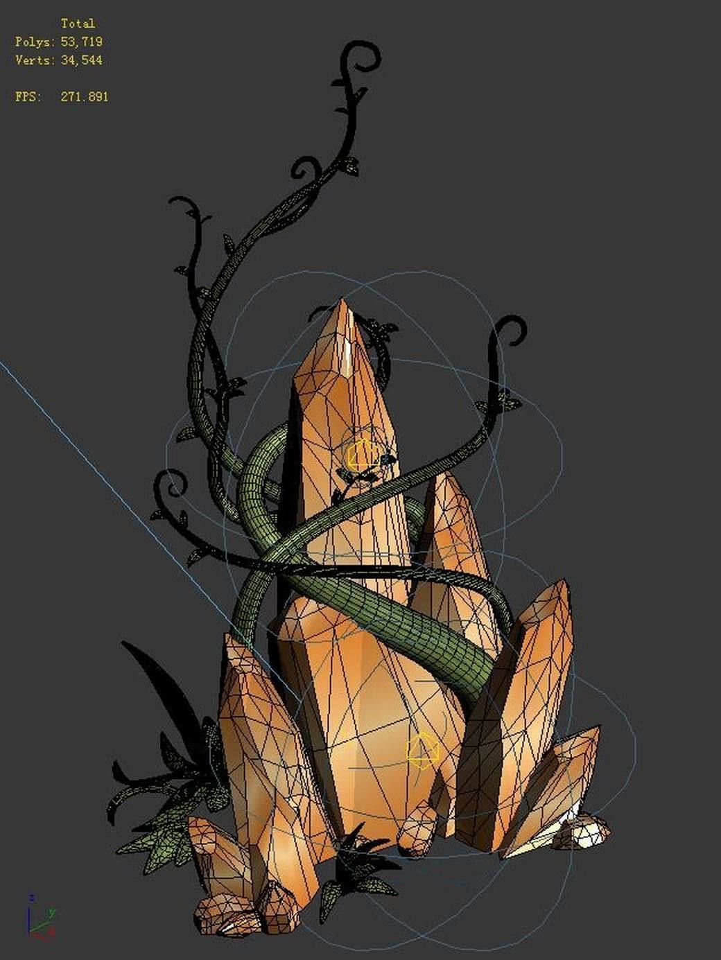 Vampire - Plant Crystal 01 3D model_4