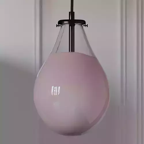 Teardrop Pendant Opaque Pink by Tracy Glover 3D model