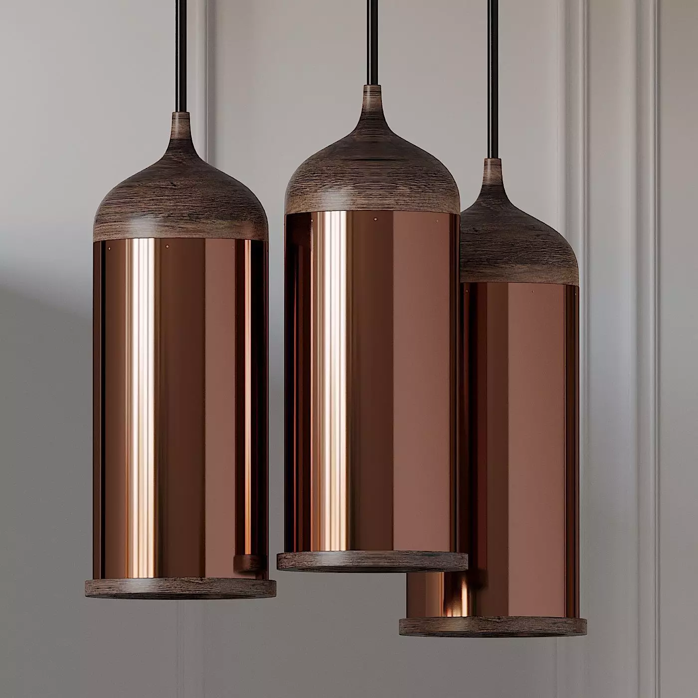 Copper Pendant Lamp by Steven Banken 3D model_0