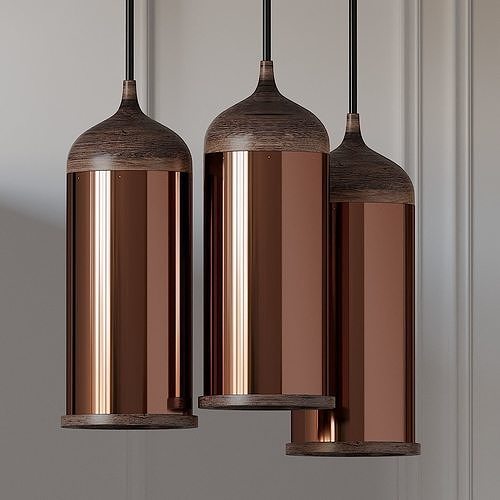 Copper Pendant Lamp by Steven Banken 3D model