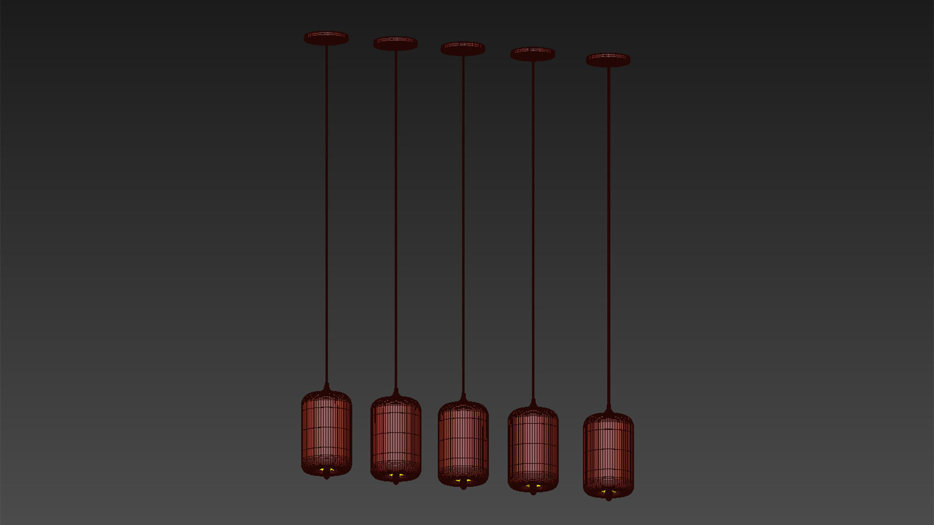 Pod Pendant Lamp Designed by Jeremy Pyles for Niche 5 Colors 3D model_10