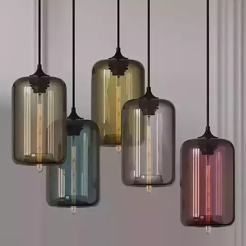 Pod Pendant Lamp Designed by Jeremy Pyles for Niche 5 Colors 3D model