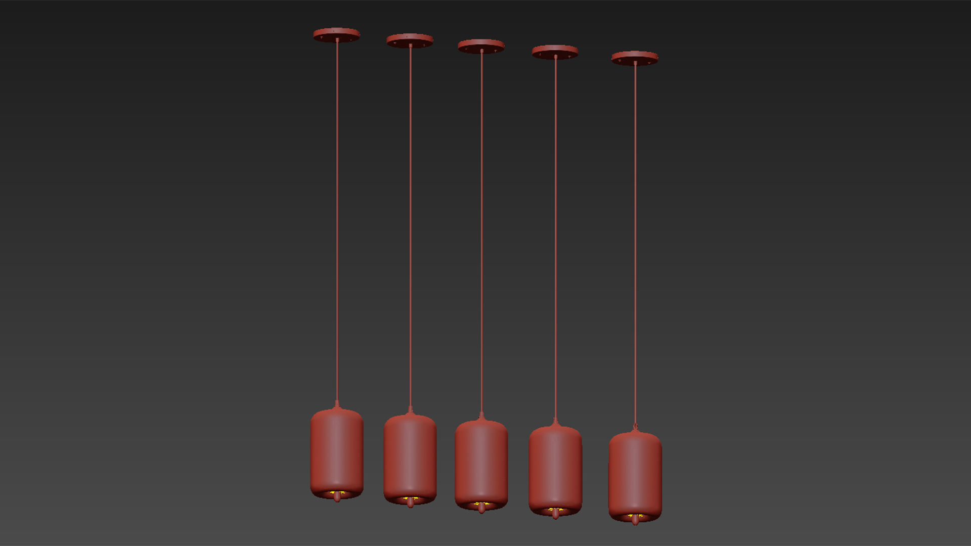 Pod Pendant Lamp Designed by Jeremy Pyles for Niche 5 Colors 3D model_3