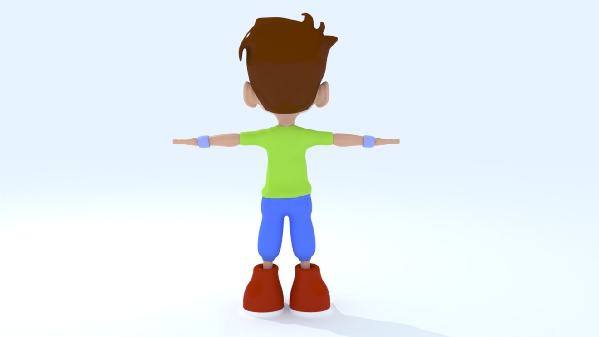 3D Cartoon Boy 3D print model_5
