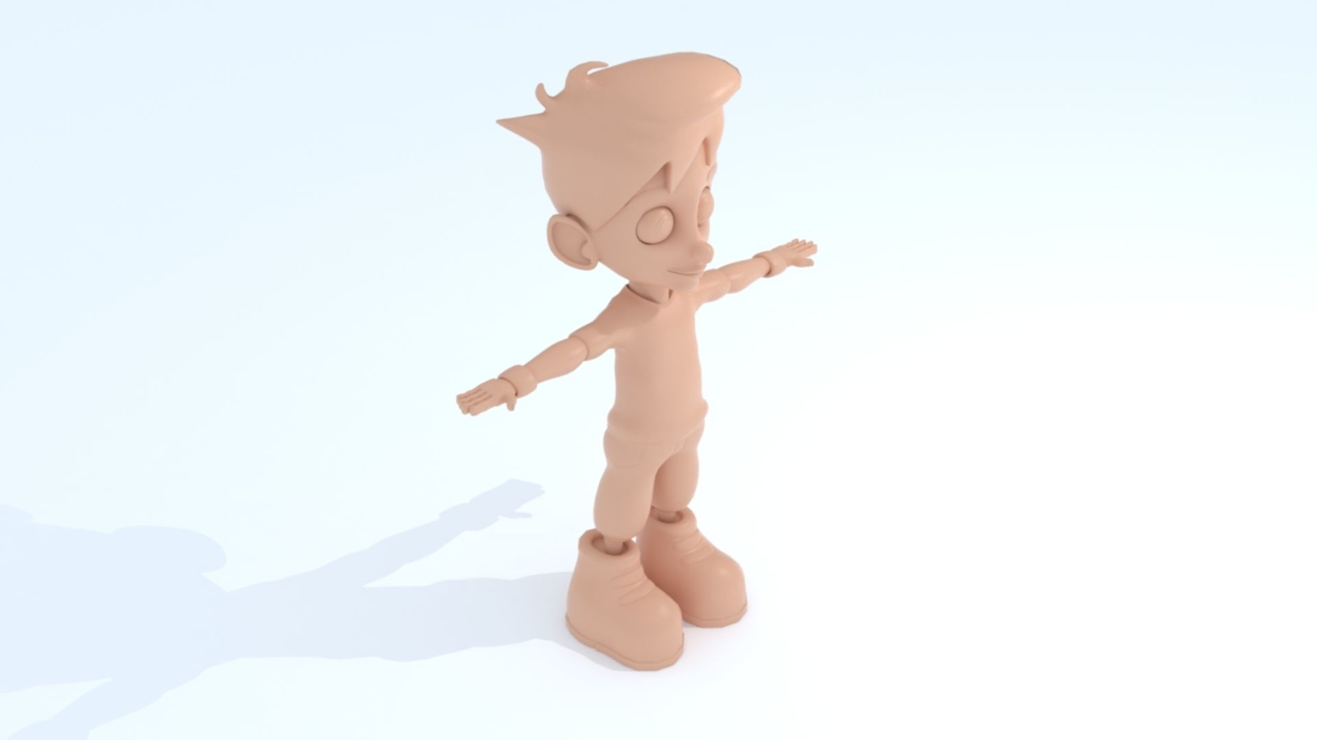 3D Cartoon Boy 3D print model_10