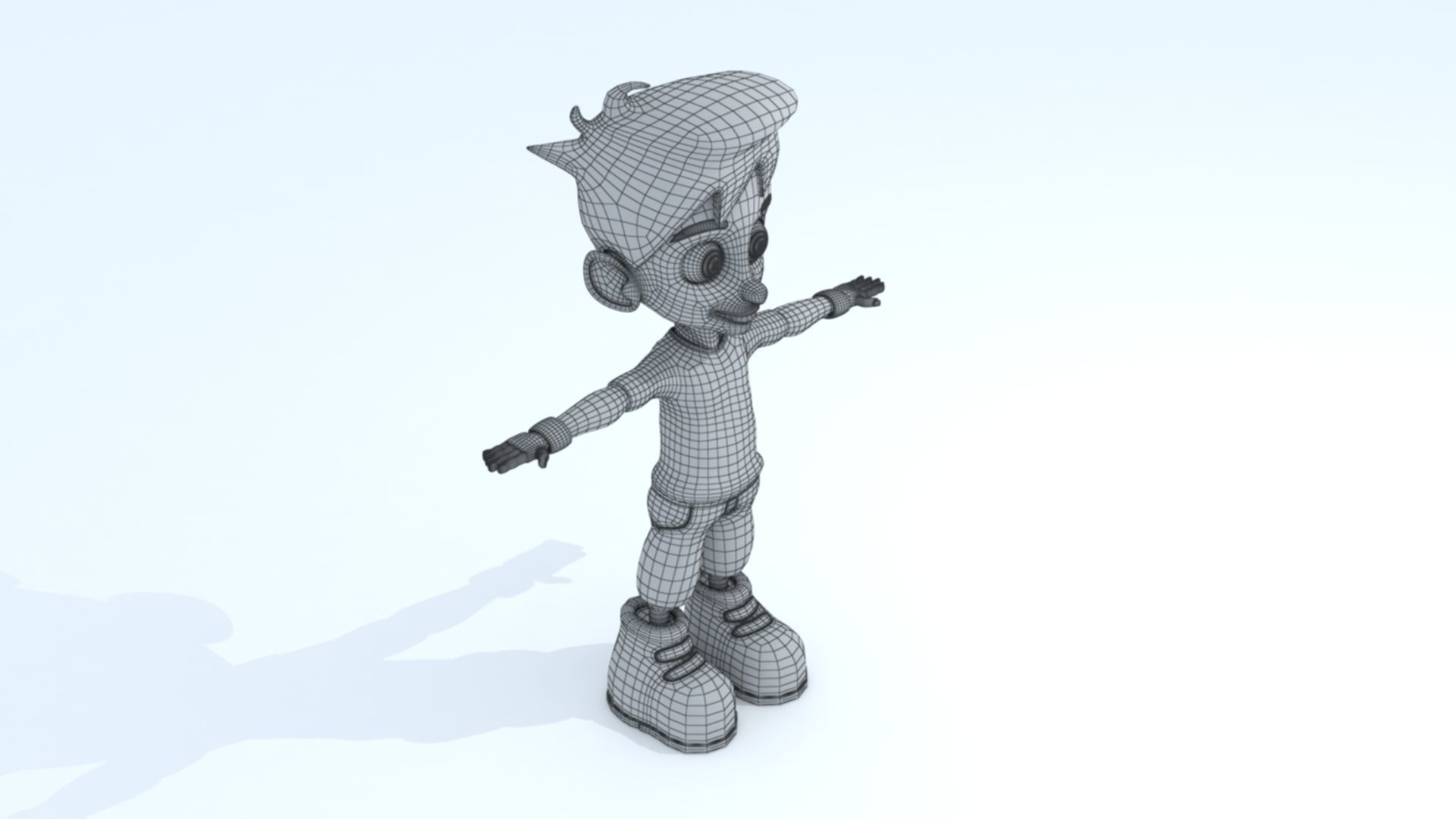 3D Cartoon Boy 3D print model_6