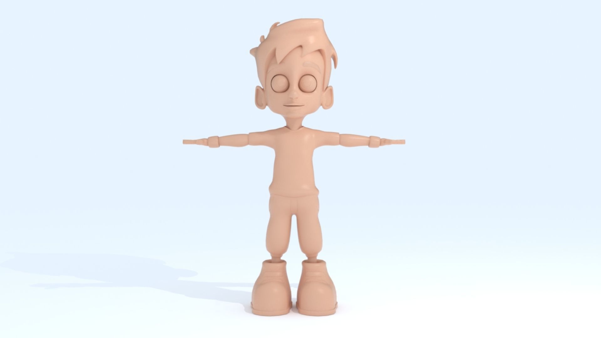 3D Cartoon Boy 3D print model_11
