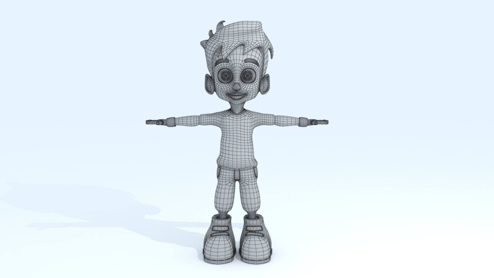 3D Cartoon Boy 3D print model_7