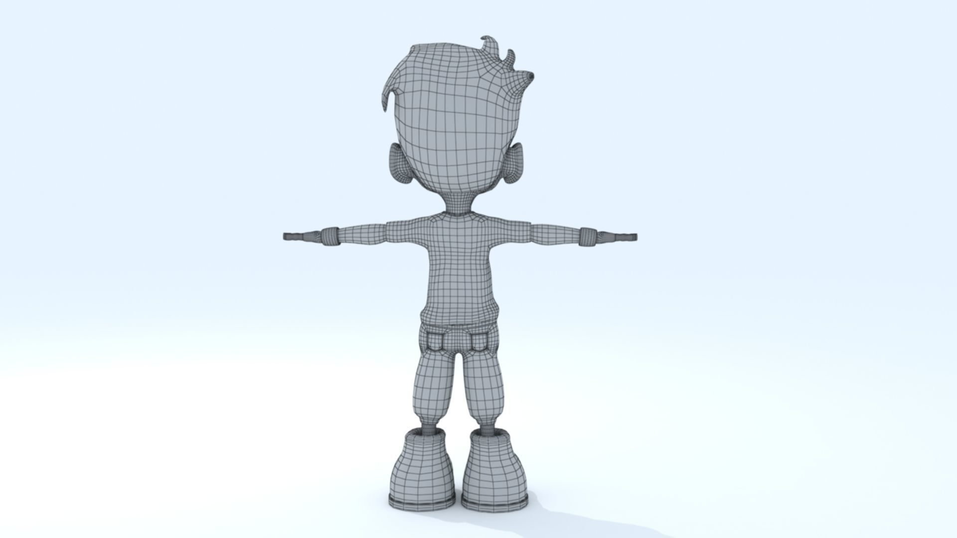 3D Cartoon Boy 3D print model_9