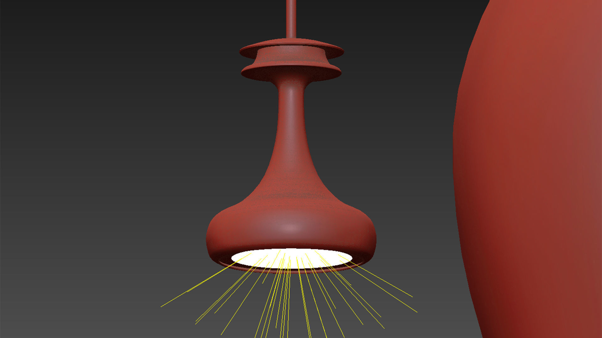Moai 1-light Single Bell Pendant Lamp 3D model_7