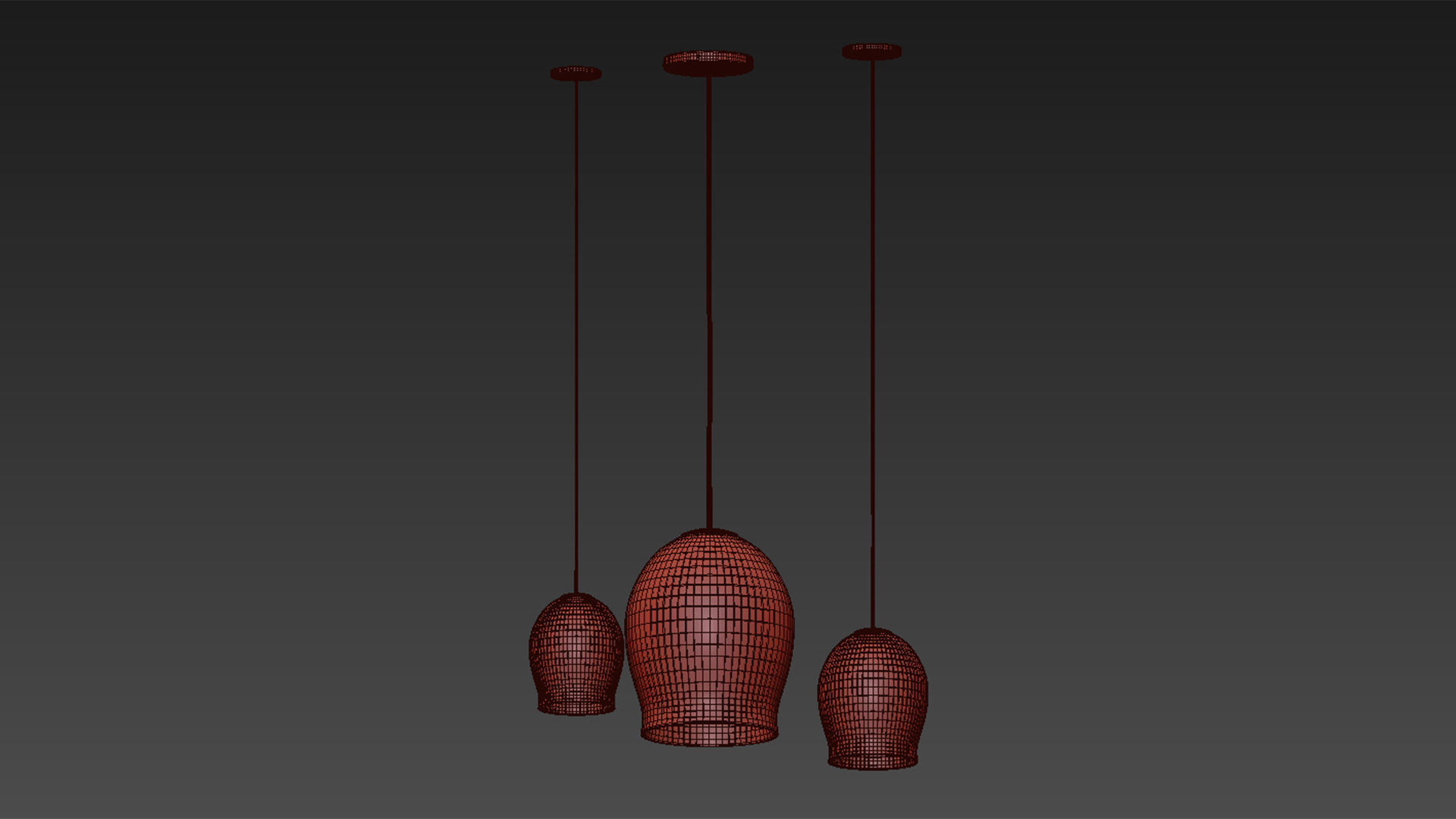 Moai 1-light Single Bell Pendant Lamp 3D model_3