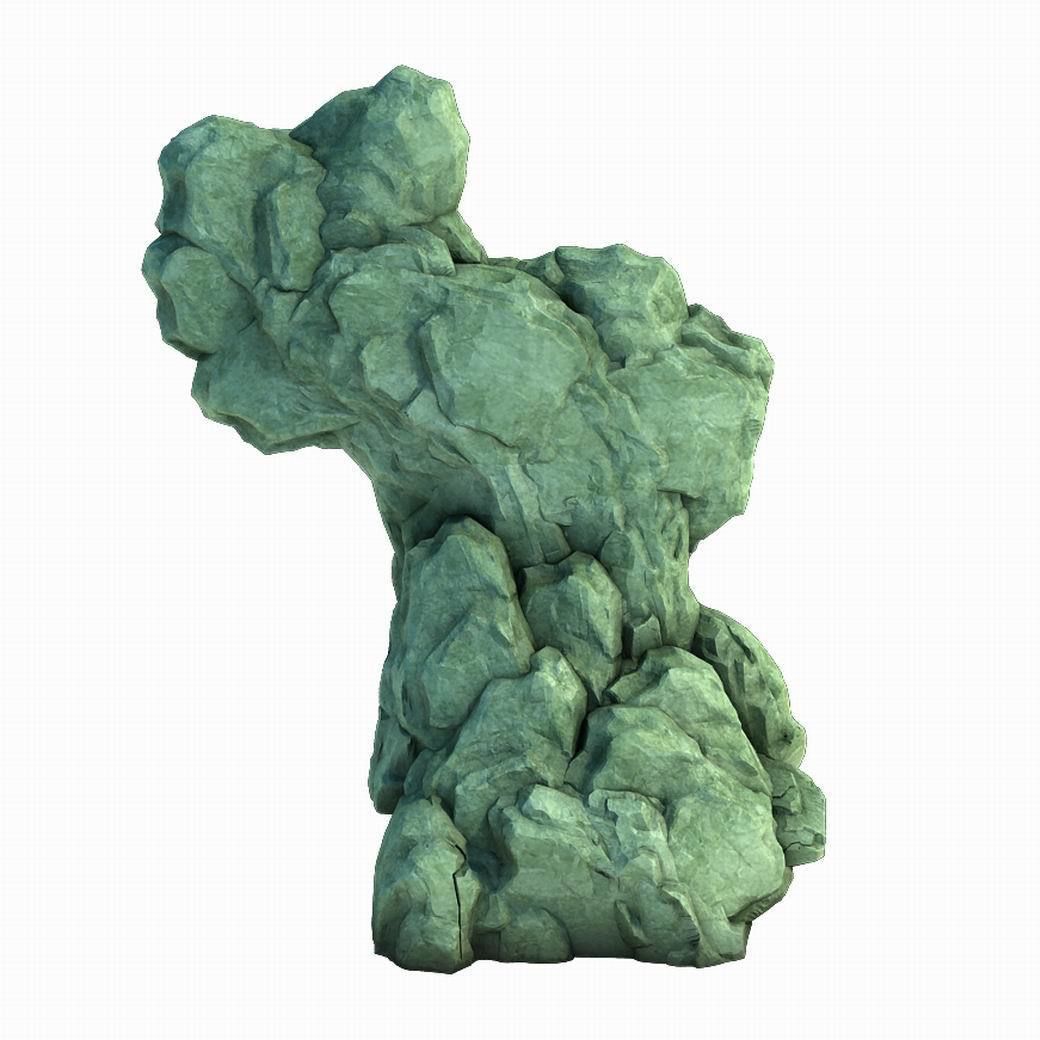 Realistic mountain shape - stone 01 3D model_1