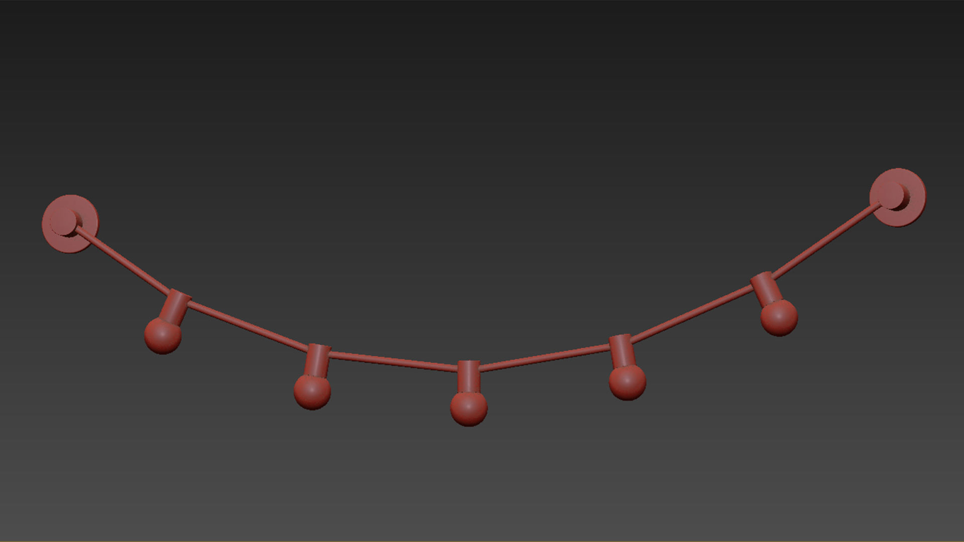 Garland of July 14th XS Gold Wall Sconce by CVL Luminaires 3D model_3