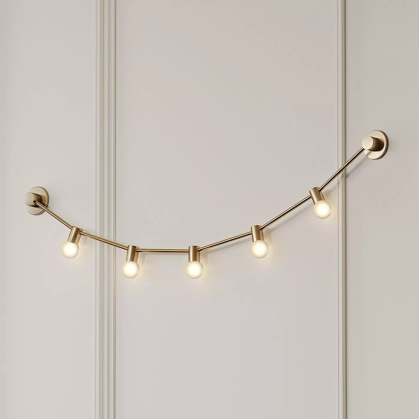 Garland of July 14th XS Gold Wall Sconce by CVL Luminaires 3D model_0