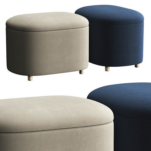 Bean Ottoman by JAMNI 3D model