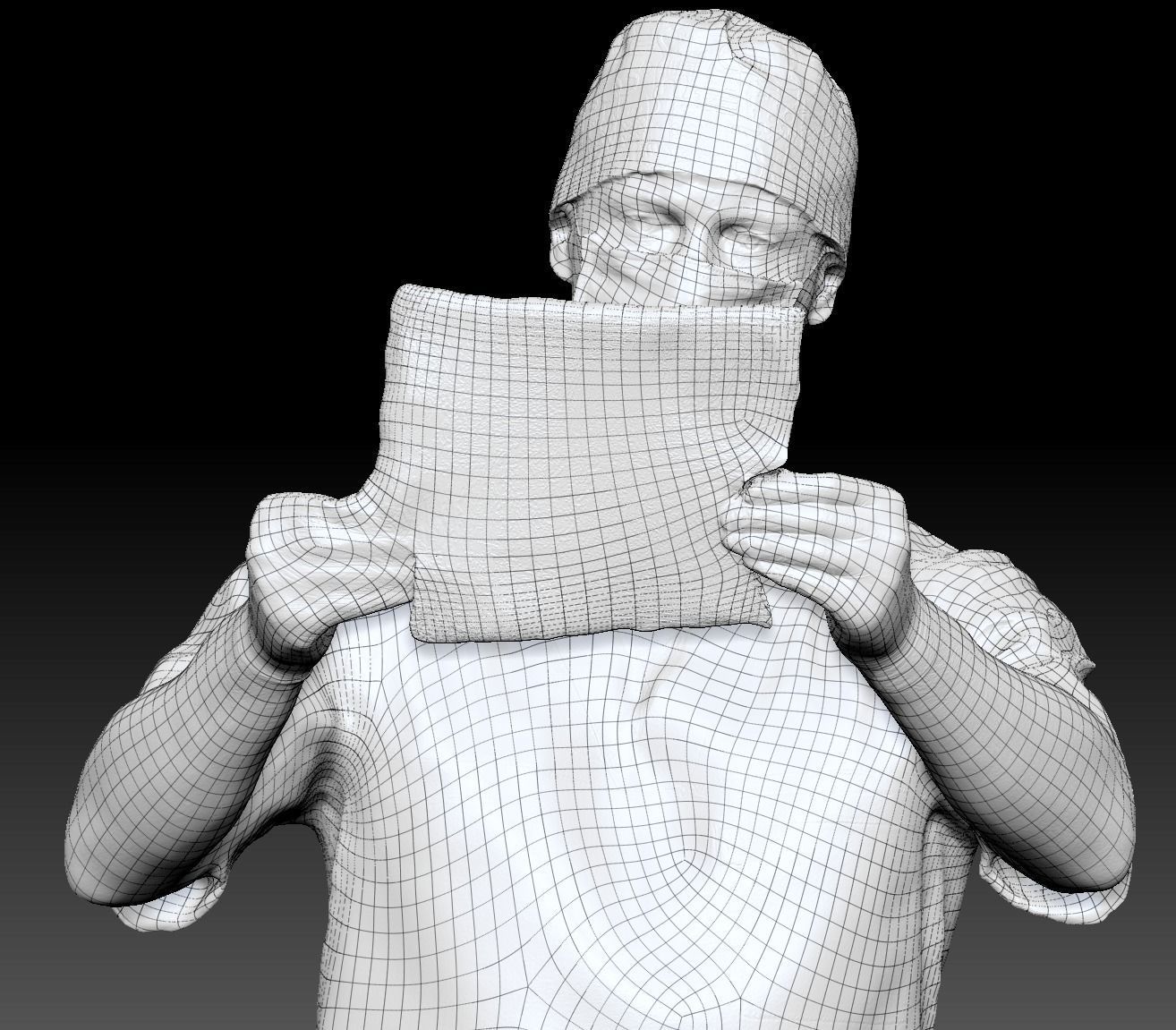 Surgeon male is inspecting x-ray 111 Low-poly 3D model_6