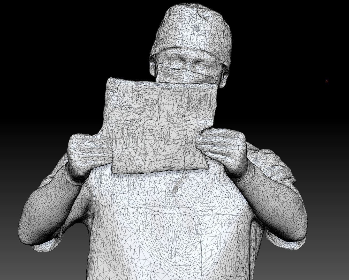 Surgeon male is inspecting x-ray 111 Low-poly 3D model_4