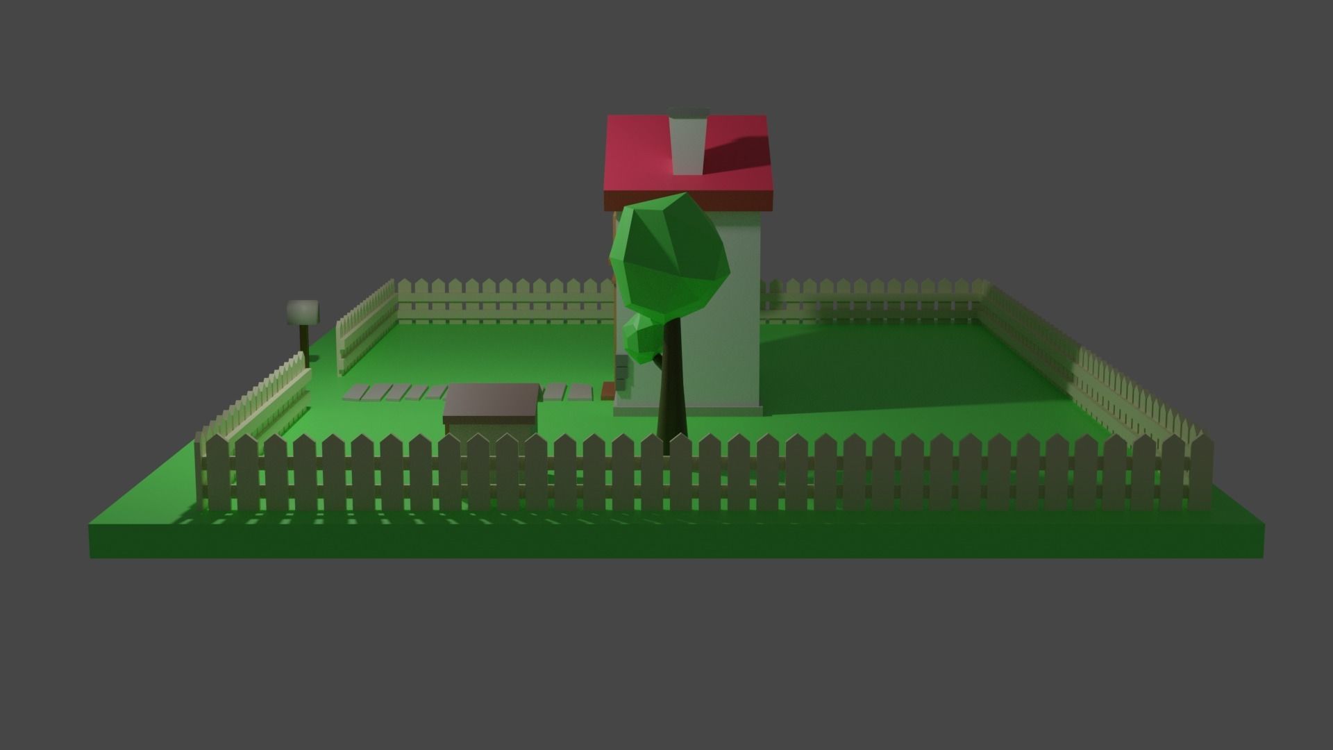 Isometric Home Low-poly 3D model_1