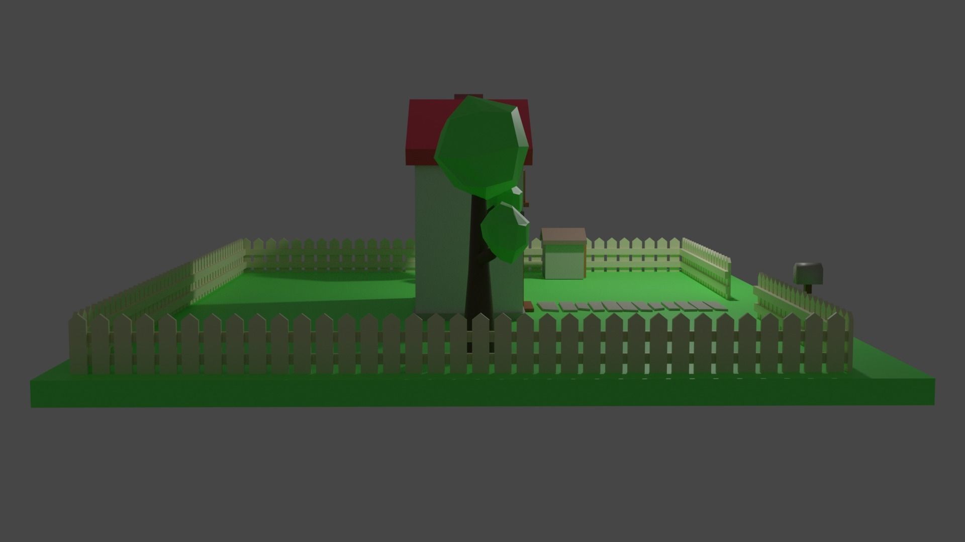 Isometric Home Low-poly 3D model_2