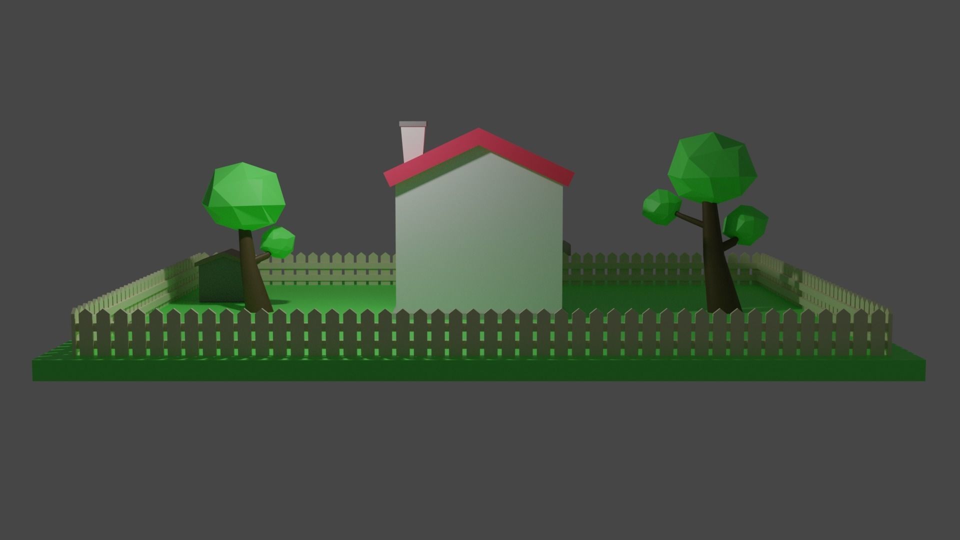 Isometric Home Low-poly 3D model_3