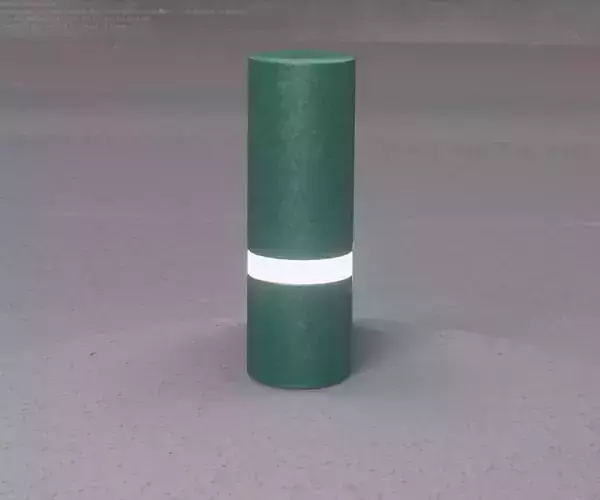 Low-Poly Moss Green Light Column 5 - Street Light Set-9