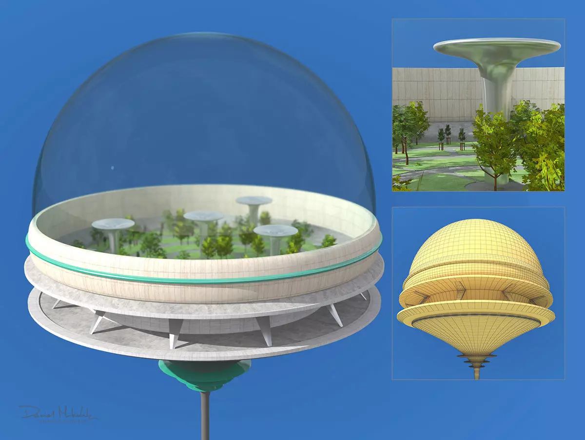 Futuristic Architecture Skyscraper 09 3D model_0