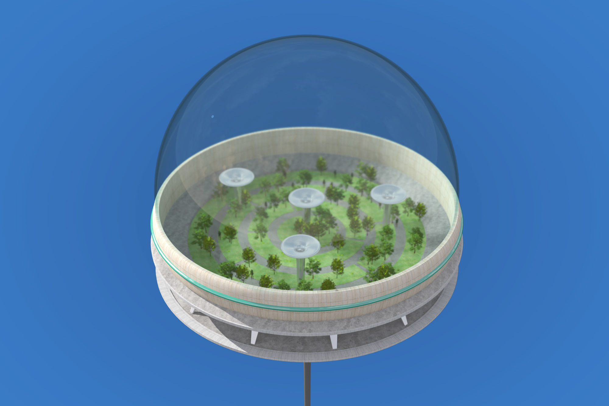 Futuristic Architecture Skyscraper 09 3D model_4