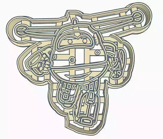 Jett from Super Wings Cookie Cutter 3D print model