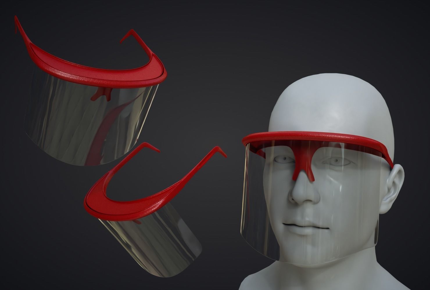 Helmet 3D  Low-poly 3D model_1