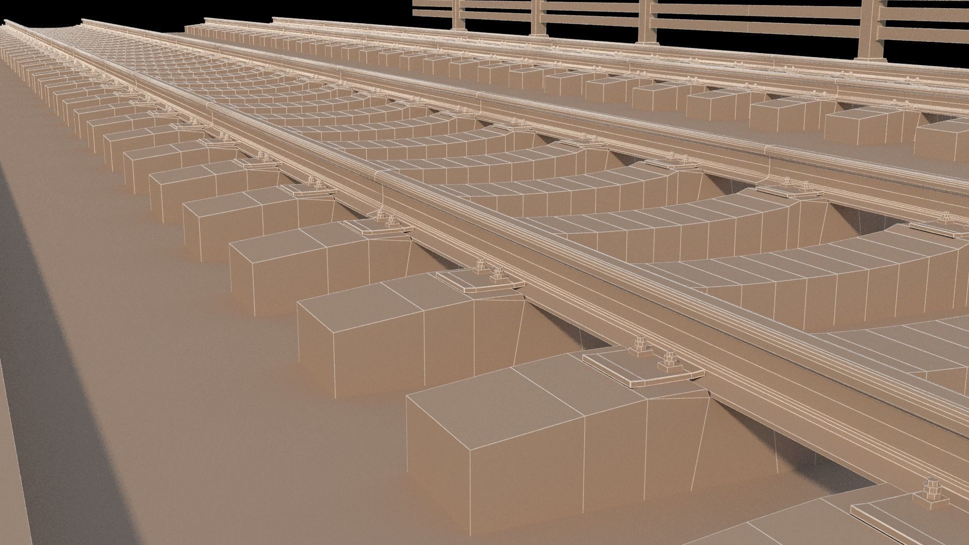 Railway Bridge 3D model_5