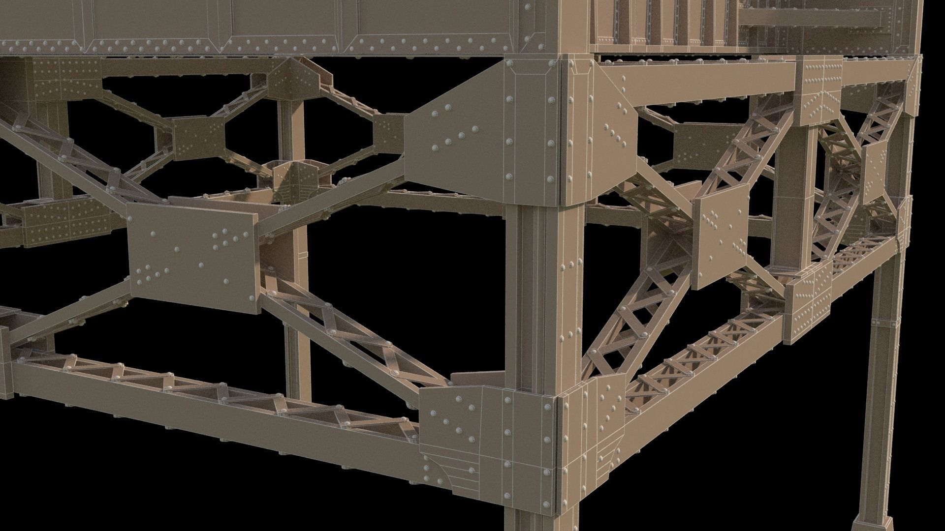 Railway Bridge 3D model_1