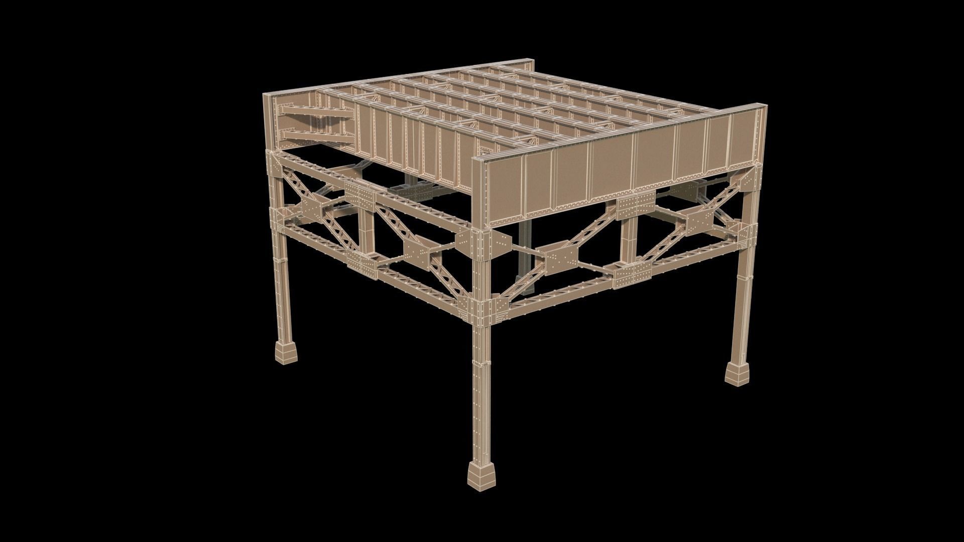 Railway Bridge 3D model_11