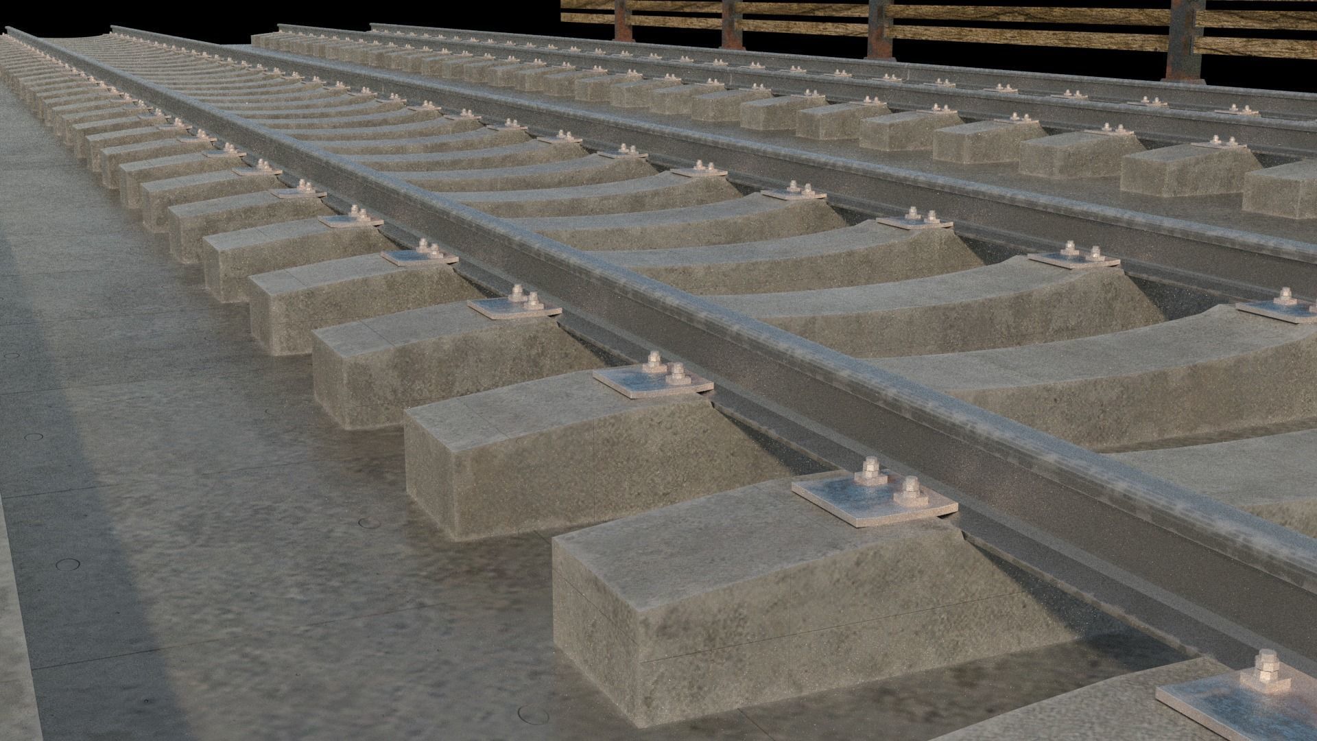 Railway Bridge 3D model_4