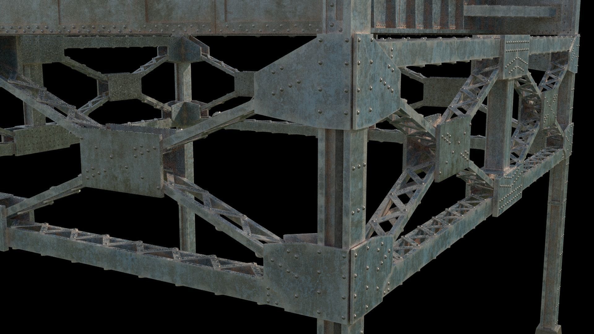 Railway Bridge 3D model_2