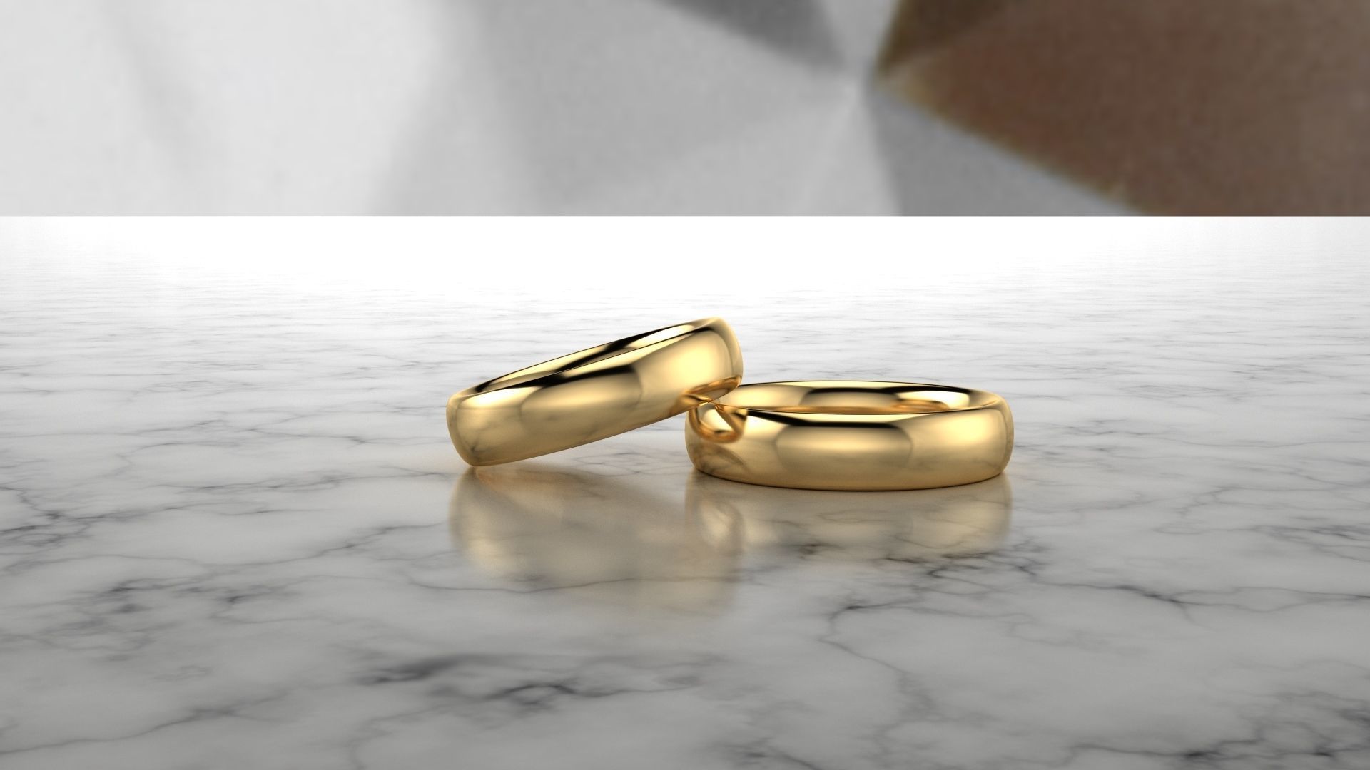 Pack 03 Simple wedding ring 3D print model_1