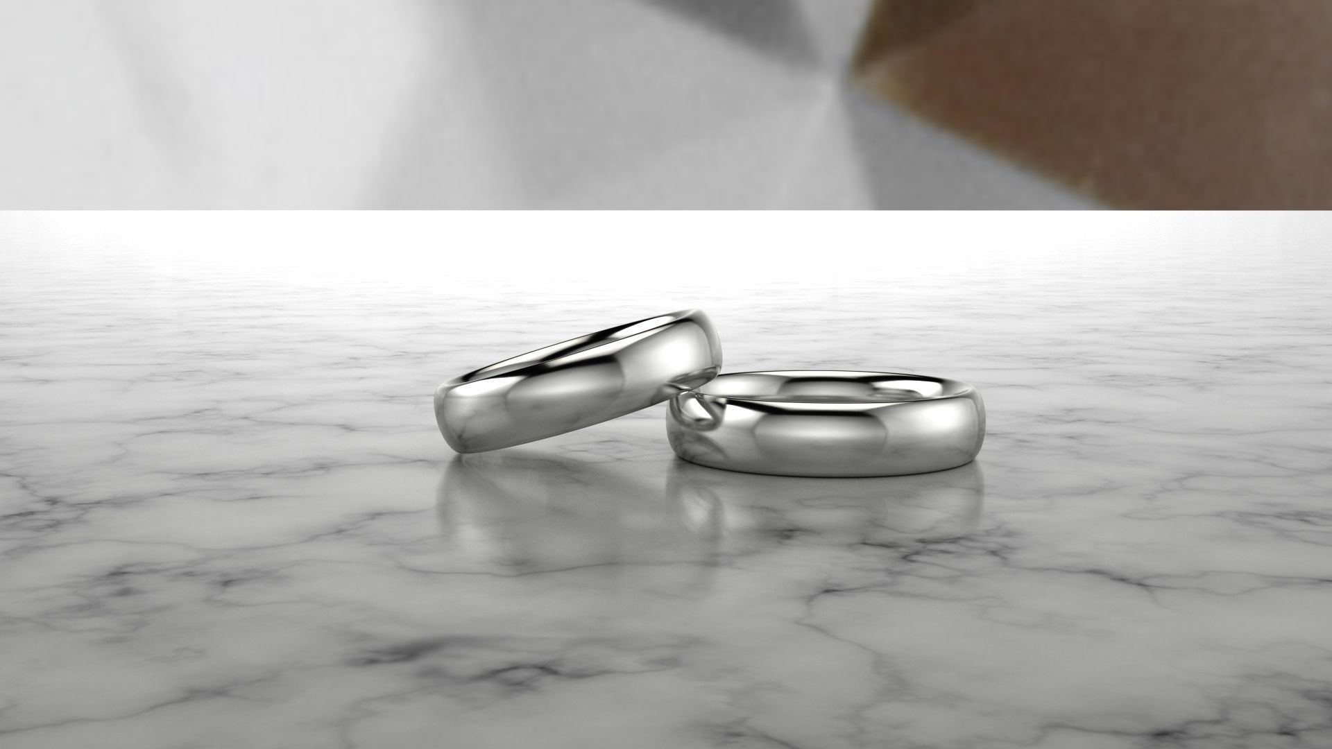 Pack 03 Simple wedding ring 3D print model_6