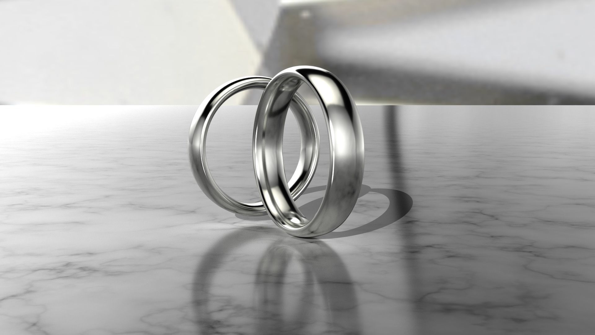 Pack 03 Simple wedding ring 3D print model_12